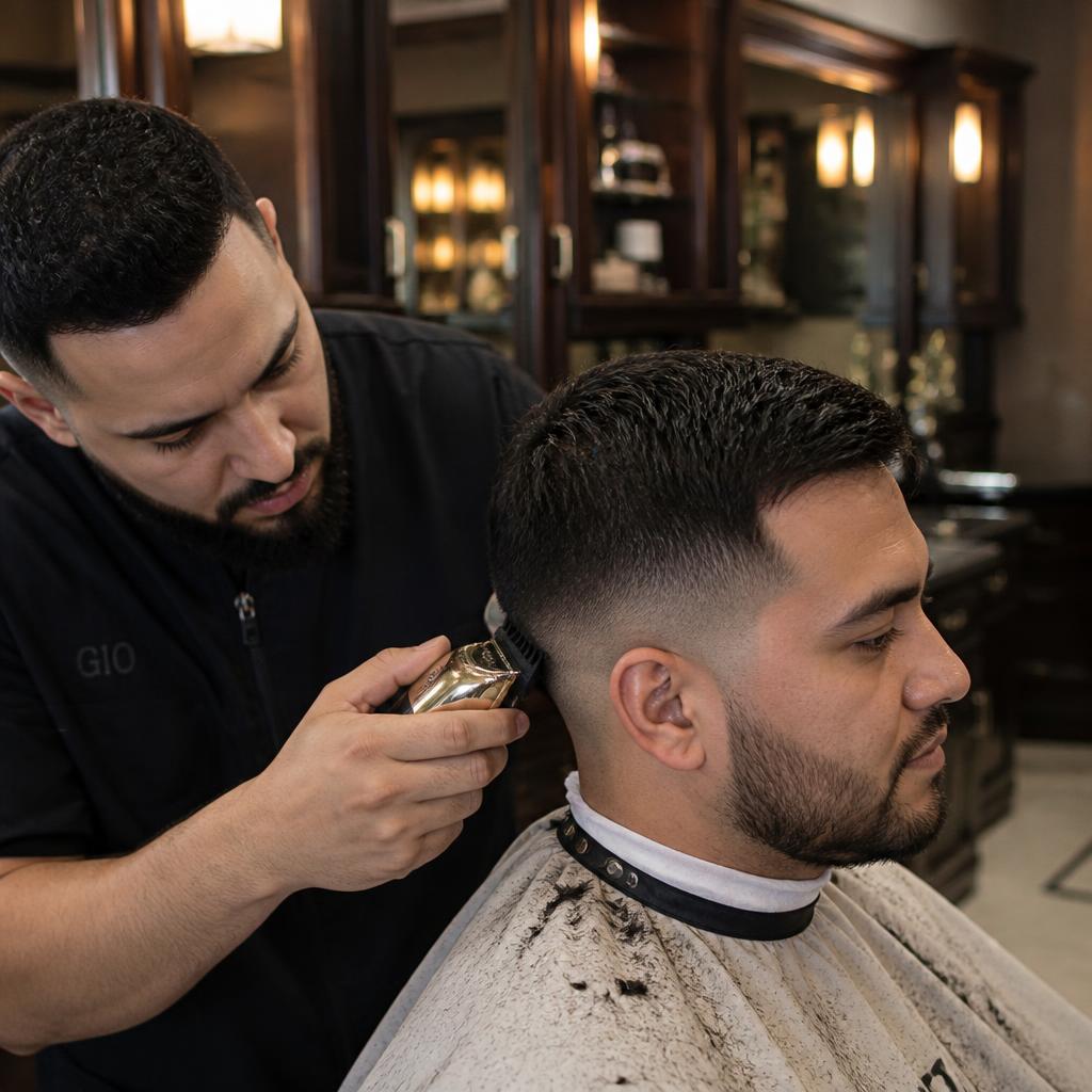Premium men's haircut example