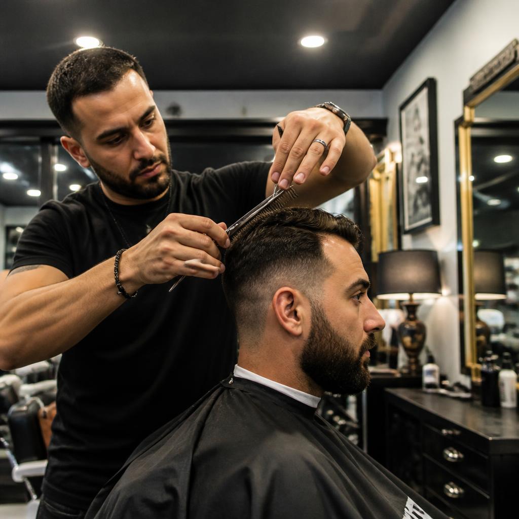 Premium men's haircut example
